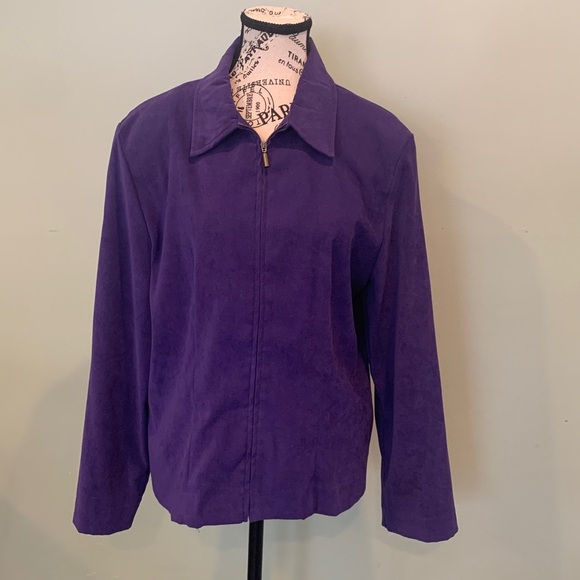 Briggs New York Jackets & Blazers - Vintage Women’s Size 8 Medium Vibrant Purple Full Zip Blazer Jacket